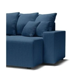 Canapé Panoramique ALMA Convertible Velours Côtelé Bleu Cobalt 6 Places -Maison Jardin Élégance canape panoramique alma convertible velours cotele bleu cobalt 6 places 6