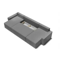 Canapé Panoramique ALMA Convertible Velours Côtelé Gris Souris 6 Places -Maison Jardin Élégance canape panoramique alma convertible velours cotele gris souris 6 places 4