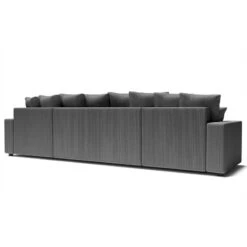 Canapé Panoramique ALMA Convertible Velours Côtelé Gris Souris 6 Places -Maison Jardin Élégance canape panoramique alma convertible velours cotele gris souris 6 places 5