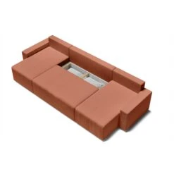 Canapé Panoramique ALMA Convertible Velours Côtelé Terracotta 6 Places 14 Canapé Panoramique ALMA Convertible Velours Côtelé Terracotta 6 Places -Maison Jardin Élégance canape panoramique alma convertible velours cotele terracotta 6 places 4