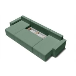 Canapé Panoramique ALMA Convertible Velours Côtelé Vert 6 Places 14 Canapé Panoramique ALMA Convertible Velours Côtelé Vert 6 Places -Maison Jardin Élégance canape panoramique alma convertible velours cotele vert 6 places 4