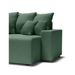 Canapé Panoramique ALMA Convertible Velours Côtelé Vert 6 Places 16 Canapé Panoramique ALMA Convertible Velours Côtelé Vert 6 Places -Maison Jardin Élégance canape panoramique alma convertible velours cotele vert 6 places 6