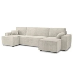 Canapé Panoramique MIRA Convertible Velours Côtelé Beige 6 Places 10 Canapé Panoramique MIRA Convertible Velours Côtelé Beige 6 Places -Maison Jardin Élégance canape panoramique mira convertible velours cotele beige 5 places 2