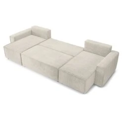 Canapé Panoramique MIRA Convertible Velours Côtelé Beige 6 Places 11 Canapé Panoramique MIRA Convertible Velours Côtelé Beige 6 Places -Maison Jardin Élégance canape panoramique mira convertible velours cotele beige 5 places 3