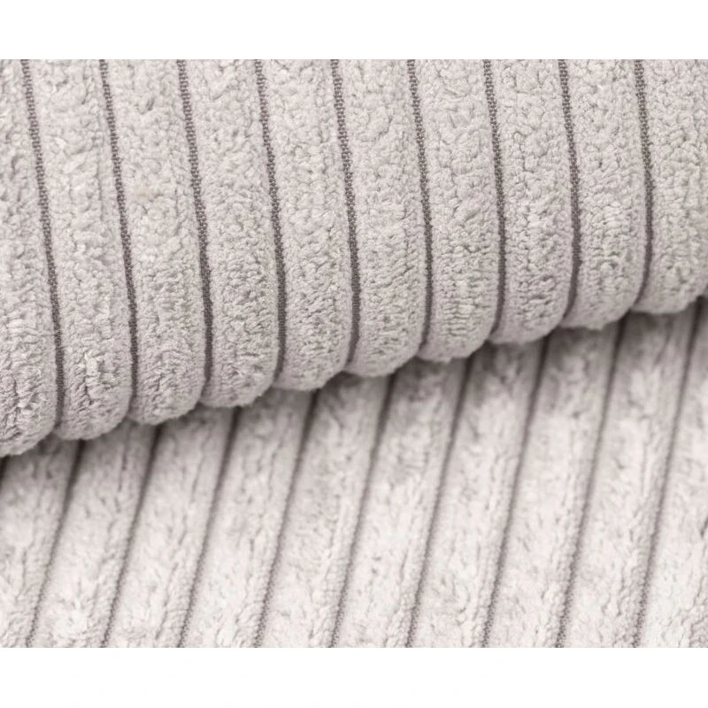 Canapé Panoramique MIRA Convertible Velours Côtelé Beige 6 Places 8 Canapé Panoramique MIRA Convertible Velours Côtelé Beige 6 Places – Image 8