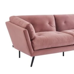 Lot De Canapés THELMA En Velours Vieux Rose Fixe 12 Lot De Canapés THELMA En Velours Vieux Rose Fixe -Maison Jardin Élégance canape thelma 32 velours vieux rose lot canapes 3places 2places 3