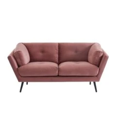 Lot De Canapés THELMA En Velours Vieux Rose Fixe 14 Lot De Canapés THELMA En Velours Vieux Rose Fixe -Maison Jardin Élégance canape thelma 32 velours vieux rose lot canapes 3places 2places 5