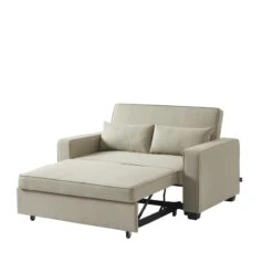 Canapé Droit LENA Convertible Tissu Grège 2 Places 11 Canapé Droit LENA Convertible Tissu Grège 2 Places -Maison Jardin Élégance canpe droit lena convertible tissu grege 2 places 3