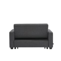 Canapé Droit LENA Convertible Tissu Gris 2 Places -Maison Jardin Élégance canpe droit lena convertible tissu gris 2 places 5