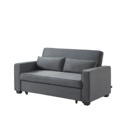 Canapé Droit LENA Convertible Velours Gris 3 Places 10 Canapé Droit LENA Convertible Velours Gris 3 Places -Maison Jardin Élégance canpe droit lena convertible velours gris 3 places 2