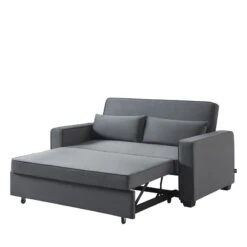Canapé Droit LENA Convertible Velours Gris 3 Places 11 Canapé Droit LENA Convertible Velours Gris 3 Places -Maison Jardin Élégance canpe droit lena convertible velours gris 3 places 3