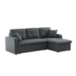 Canapé D'angle CANVAS Tissu Anthracite Coffre Angle Convertible 11 Canapé D'angle CANVAS Tissu Anthracite Coffre Angle Convertible -Maison Jardin Élégance canvasancvant canape 4pl 2