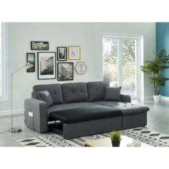 Canapé D'angle CANVAS Tissu Anthracite Coffre Angle Convertible 16 Canapé D'angle CANVAS Tissu Anthracite Coffre Angle Convertible -Maison Jardin Élégance canvasancvant canape 4pl 7