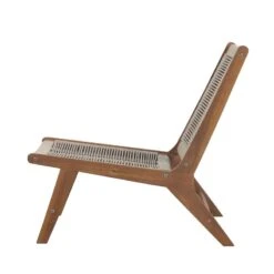 Fauteuil De Jardin AVERY En Bois D'acacia Et Corde Coloris Naturel -Maison Jardin Élégance chaise de relax avery 3