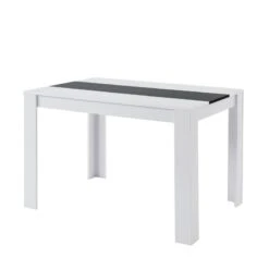 Table à Manger DAMIA Noir Et Blanc 120cm -Maison Jardin Élégance damia table de sejour 120 cm 2