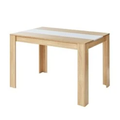 Table à Manger DAMIA Blanc Et Effet Chêne 120cm 7 Table à Manger DAMIA Blanc Et Effet Chêne 120cm -Maison Jardin Élégance damia table de sejour 120 cm 5