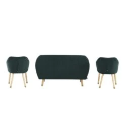 Ensemble HILDA En Velours Côtelé Vert Avec Piètement Bois Et Doré 1 Canapé Et 2 Fauteuils 9 Ensemble HILDA En Velours Côtelé Vert Avec Piètement Bois Et Doré 1 Canapé Et 2 Fauteuils -Maison Jardin Élégance ensemble hilda en velours cotele vert pieds dore 1 canape et 2 fauteuils 3