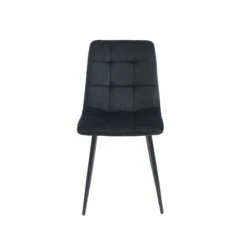 Ensemble Repas FELIX Effet Chêne Et Velours Noir 4 Chaises -Maison Jardin Élégance ensemble repas felix effet chene et velours noir 4 chaises 8