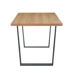 Ensemble Repas FELIX Effet Chêne Et Velours Rose 4 Chaises -Maison Jardin Élégance ensemble repas felix effet chene et velours rose 4 chaises 5