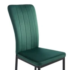 Ensemble Repas FELIX Effet Chêne Et Velours Vert 4 Chaises -Maison Jardin Élégance ensemble repas felix effet chene et velours vert 4 chaises 7