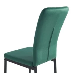 Ensemble Repas FELIX Effet Chêne Et Velours Vert 4 Chaises -Maison Jardin Élégance ensemble repas felix effet chene et velours vert 4 chaises 8
