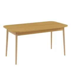 Ensemble Repas MACARON Effet Chêne Et Velours Beige 4 Chaises -Maison Jardin Élégance ensemble repas macaron effet chene et velours beige 4 chaises 3