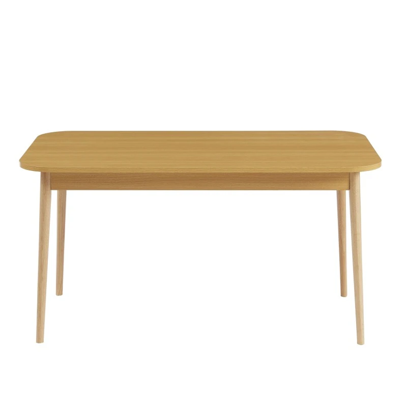 Ensemble Repas MACARON Effet Chêne Et Velours Gris 4 Chaises 7 Ensemble Repas MACARON Effet Chêne Et Velours Gris 4 Chaises – Image 7