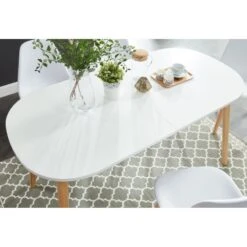 Table Extensible ERIKA Laqué Blanc Mat 8 Personnes 160 à 200cm 8 Table Extensible ERIKA Laqué Blanc Mat 8 Personnes 160 à 200cm -Maison Jardin Élégance erika1 table blanche 2