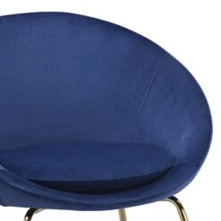 Fauteuil ARSENE En Velours Bleu Nuit Avec Piètement Doré -Maison Jardin Élégance fauteuil arsene 4