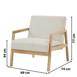 Fauteuil BONIFACIO En Tissu Beige 11 Fauteuil BONIFACIO En Tissu Beige -Maison Jardin Élégance fauteuil bonifacio en tissu beige 5
