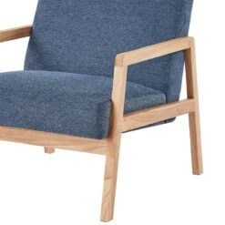 Fauteuil BONIFACIO En Tissu Bleu -Maison Jardin Élégance fauteuil bonifacio en tissu bleu 10