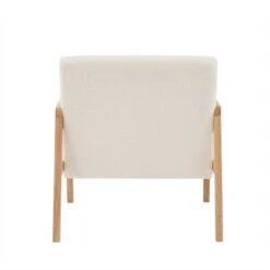 Fauteuil BONIFACIO En Tissu Bouclette Blanc -Maison Jardin Élégance fauteuil bonifacio en tissu bleu 3