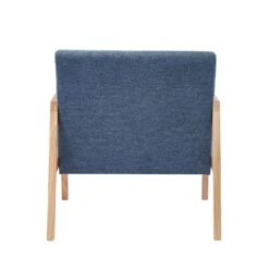 Fauteuil BONIFACIO En Tissu Bleu -Maison Jardin Élégance fauteuil bonifacio en tissu bleu 9