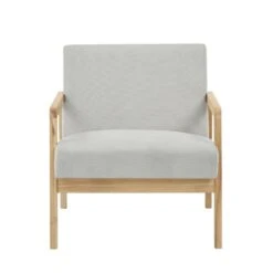 Fauteuil BONIFACIO En Tissu Gris Clair -Maison Jardin Élégance fauteuil bonifacio en tissu gris clair 2