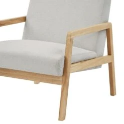 Fauteuil BONIFACIO En Tissu Gris Clair -Maison Jardin Élégance fauteuil bonifacio en tissu gris clair 4