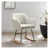 Fauteuil ELSA Tissu Beige Rocking Chair