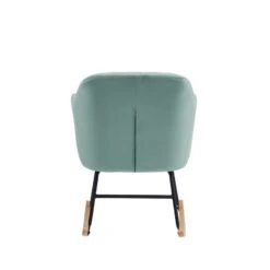 Fauteuil ELSA En Velours Vert D'eau Rocking Chair 8 Fauteuil ELSA En Velours Vert D'eau Rocking Chair -Maison Jardin Élégance fauteuil elsa en velours vert d eau rocking chair 3