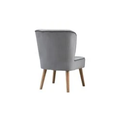 Fauteuil HANNA En Velours Gris 1 Place 53 X 67.5 X 80 Cm -Maison Jardin Élégance fauteuil hanna velours gris 1 place 53x675x80 cm 4
