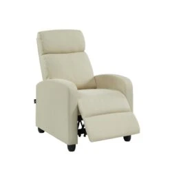 Fauteuil Inclinable ALVA En Tissu écru Avec Fonction Push Back 10 Fauteuil Inclinable ALVA En Tissu écru Avec Fonction Push Back -Maison Jardin Élégance fauteuil inclinable alva ecru 3