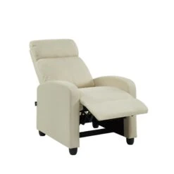 Fauteuil Inclinable ALVA En Tissu écru Avec Fonction Push Back 12 Fauteuil Inclinable ALVA En Tissu écru Avec Fonction Push Back -Maison Jardin Élégance fauteuil inclinable alva ecru 5