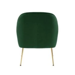 Fauteuil MARCELINO En Velours Vert Avec Pieds Doré -Maison Jardin Élégance fauteuil marcelino en velours vert avec pieds dore 3