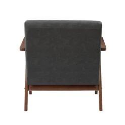 Fauteuil OSLO En PU Noir -Maison Jardin Élégance fauteuil oslo en pu noir 3