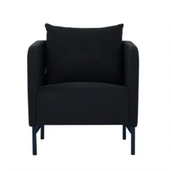Fauteuil PANTONE Tissu Bleu Nuit Avec Piètement Métal Bleu Nuit -Maison Jardin Élégance fauteuil pantone tissu bleu avec pietement metal bleu 2