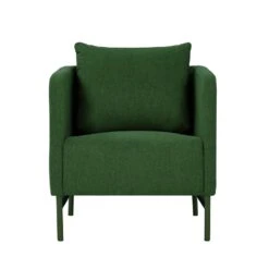 Fauteuil PANTONE Tissu Vert Olive Avec Piètement Métal Vert Olive -Maison Jardin Élégance fauteuil pantone tissu vert avec pietement metal vert 2