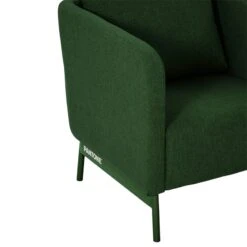 Fauteuil PANTONE Tissu Vert Olive Avec Piètement Métal Vert Olive -Maison Jardin Élégance fauteuil pantone tissu vert avec pietement metal vert 4
