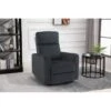 Fauteuil Relax LOVA Large En Velours Noir Avec Fonction électrique