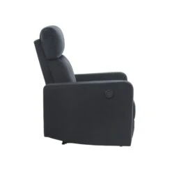 Fauteuil Relax LOVA Large En Velours Noir Avec Fonction électrique -Maison Jardin Élégance fauteuil relax lova large en velours noir avec fonction electrique 5