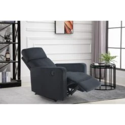 Fauteuil Relax LOVA Large En Velours Noir Avec Fonction électrique -Maison Jardin Élégance fauteuil relax lova large en velours noir avec fonction electrique 9