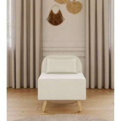 Fauteuil SARAH En Tissu Beige