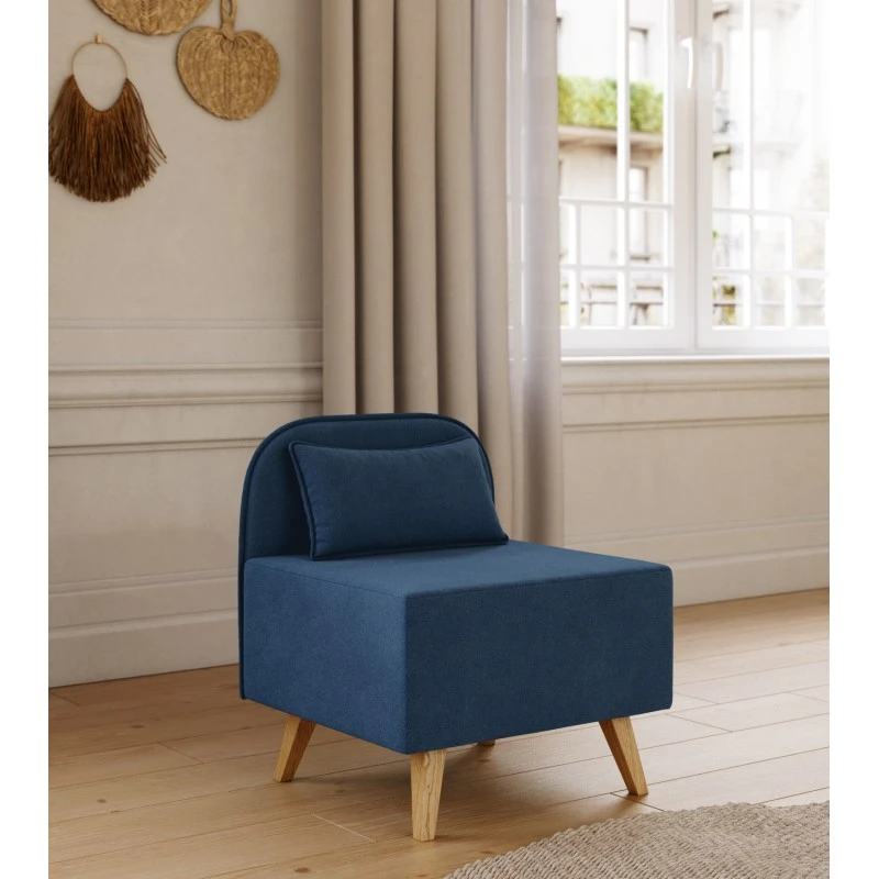 Fauteuil SARAH En Tissu Bleu 6 Fauteuil SARAH En Tissu Bleu – Image 6